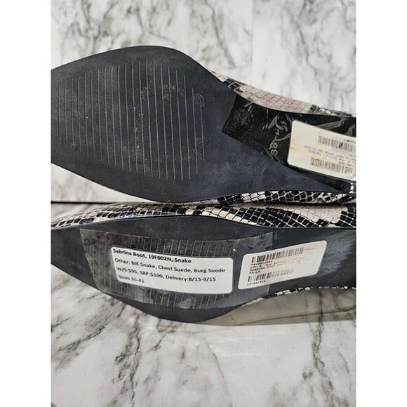 Caverley Python Snake Skin Heels Booties EU 38 7.5 8 - Picture 5 of 5